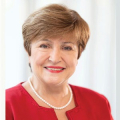 Kristalina Georgieva es actualmente la Directora Gerente del Fondo Monetario Internacional.